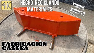 FABRICACIÓN DE YUNQUE TODOS LOS PASOS CON MATERIALES RECICLADOS YUNQUE BARATO PARA PRINCIPIANTES [upl. by Rozelle804]