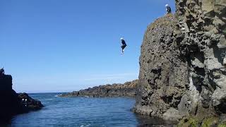 Big Coasteering Jumps at Ballintoy [upl. by Nalaf948]