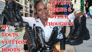 MY LOUIS VUITTON BOOTSSTAR TRAIL amp LAUREATE DESERT BOOTSREVIEW SIZING CARE MY THOUGHTS ETC [upl. by Atinob485]