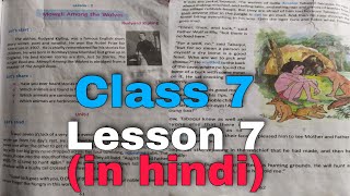 Mowgli Among the wolves Class 7 Lesson 7 explained in Hindi [upl. by Madelina]