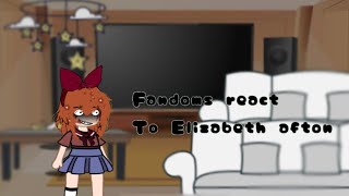 Fandoms react to Elizabeth afton 67 [upl. by Merrili544]