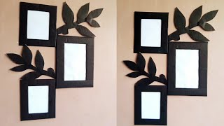 Best photo frame out of waste cardboard  Easy photo frame DIY cardboard craft  best out of waste [upl. by Elfreda]