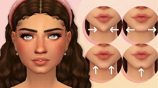 TRYING OUT CREATE A SIM SLIDERS 😍 asymmetry pouty lips cleft chin amp more [upl. by Eiznil638]