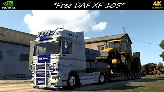 Free DAF XF 105 Challenger Haul Liepaja to Ventspils Weather318kTAA Graphics 4K ETS2 PC 150 [upl. by Salb771]