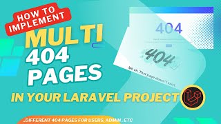 How to implement multiple 404 error pages  admin 404 error and users 404 error pages in php laravel [upl. by Llevram]