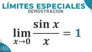 Demostración Limites Especiales  Limite trigonométrico seno senxx [upl. by Etnahsal]