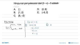 Himpunan penyelesaian dari 3x5 adalah [upl. by Nnovahs457]