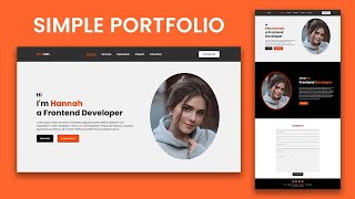 Create Simple Personal Portfolio Website with HTML amp CSS  Step by Step Tutorial [upl. by Gabrielson]