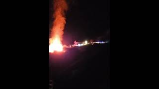 Incendio Antermoia diversi vigili del fuoco impegnati nella notte [upl. by Yeloc179]