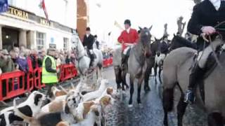 Albrighton Hunt Boxing Day meet in Newport [upl. by Nimrak]