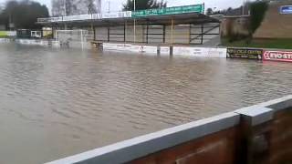 Tiverton Town Football Club Flooding  December 2012 [upl. by Ahlgren623]