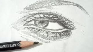 how to draw eyes step by step [upl. by Heiney]