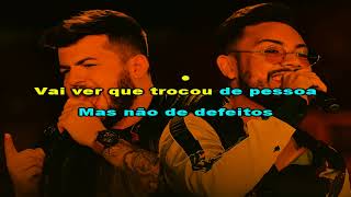 Ícaro e Gilmar  Trocando Defeitos  karaoke [upl. by Franklyn]