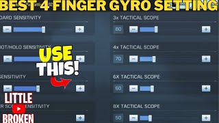 Best Gyro 4 Finger Sensitivity Setting  Hud in Cal Of Duty Mobile BR  1 Gyro Player In Codm [upl. by Eurd]