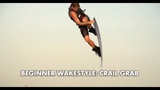 Beginner Wakestyle kiteboarding Crail Grab [upl. by Ellenej386]