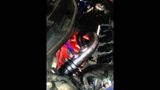 Franken Turbo F23 on Mk4 18T w High flow Turbo Manifold Glowing [upl. by Ydnic285]