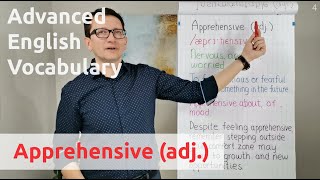 Apprehensive adj  Advanced English Vocabulary  One Minute Videos [upl. by Tur]