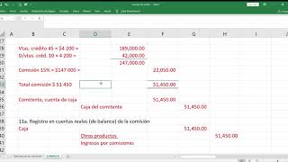 Mercancías en comisión Cuentas de orden Valores ajenos ejemplo Excel 2020 04 02 14 40 15 [upl. by Gherardo]