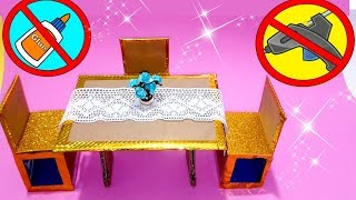 Mesa Comedor en Miniatura how to make miniature dining table [upl. by Ras]