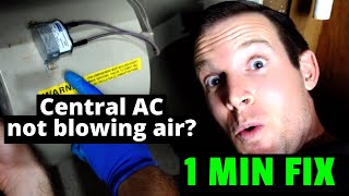 EASY FIX Central AC  Furnace Not Blowing Air How to fix blower fan in 1 minute [upl. by Suzette]