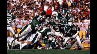 1988 Rose Bowl 8 Michigan State vs 16 USC No Huddle [upl. by Atinuaj]