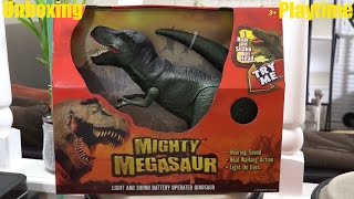 Dinosaur Toys for Kids Mighty Megasaur TREX with Lights amp Sounds Unboxing [upl. by Haran]