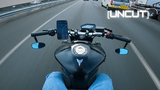 UNCUT Solo Ride  YAMAHA MT09 AKRAPOVIC  QUICKSHIFTER 4K [upl. by Nevin]