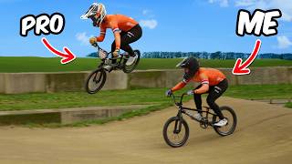 I Survived My First BMX Race vs a Pro Racer [upl. by Mayer]