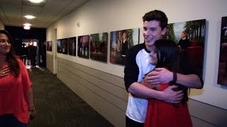 Shawn Mendes Surprises a Fan Backstage [upl. by Eitsyrc]