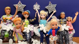 New year 2024  Elsa amp Anna toddlers  surprise guest  musical chairs game  Barbie dolls [upl. by Engis]