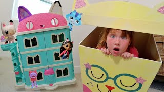 What’s inside GABBY’S DOLLHOUSE Surprise Box for Adley and Niko playing toys with our family 🐈 [upl. by Sweet296]