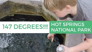 147 DEGREE HOT SPRINGS WATER FOUNTAIN at Hot Springs National Park  Family Kids Things to Do [upl. by Hugo]