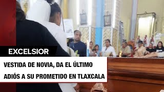 Vestida de novia llega al funeral de su prometido para darle el último adiós [upl. by Mckinney]