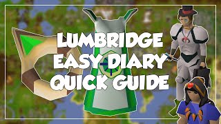 Lumbridge Easy Diary Quick Guide  Old School RunescapeOSRS [upl. by Klinges]