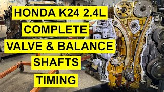 Honda Accord K24 24L VTEC Engine Complete Valve Timing With Oil Pump amp Balance Shafts  2000 amp Up [upl. by Yenruoc]