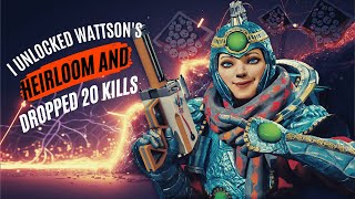 I UNLOCKED WATTSONS HEIRLOOM AND DROPPED 20 KILLS Apex Legends Gameplay [upl. by Masera]