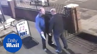 CCTV captures moment before man kills friend with a single punch [upl. by Anamuj114]