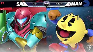 quiK Samus vs Rocke PacMan  Top 128  Port Priority 8 [upl. by Adialeda]