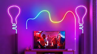 RGBIC Neon Rope strip lights with music sync multicolor 3M and 5M [upl. by Akerdna]