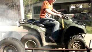 2007 Honda Rancher BURNOUT Asphalt Tire FAIL [upl. by Cher958]