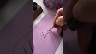 How to write beautiful Pointed pen calligraphy in copperplate style Fantastic [upl. by Ramled]