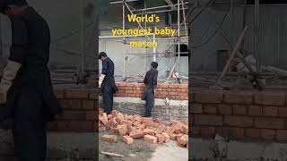 Boiler foundation brickwork by worlds youngest baby mason and marble working [upl. by Atiuqrahc]