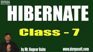 HIBERNATE Online Training  Class  7  by Nagoor Babu On 30112018 [upl. by Adnaral]