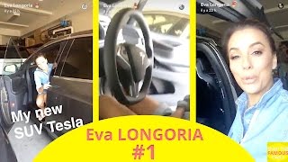 Eva Longoria shows her new car  snapchat  june 24 2016 [upl. by Sorcim]