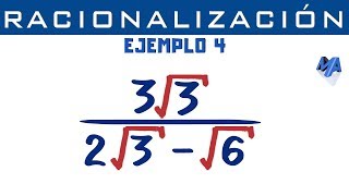 Racionalización de denominadores  Ejemplo 4 Binomio [upl. by Gambrell]