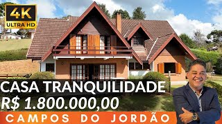 🍁 A CASA DA TRANQUILIDADE COM TERRENO ACOLHEDOR EM CAMPOS DO JORDÃO  VILA INGLESA  R 180000000 [upl. by Cassondra]