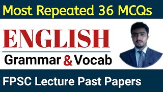 Ppscfpscnts One paper msqs most repeated English grammar aand vocabulary mcqs [upl. by Svirad123]