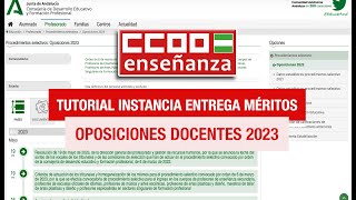 Tutorial Procedimiento para adjuntar méritos para las Oposiciones Docentes [upl. by Spitzer]