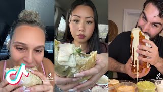 CHIPOTLE BURRITO TikTok Mukbang Compilation 1 [upl. by Anirec]