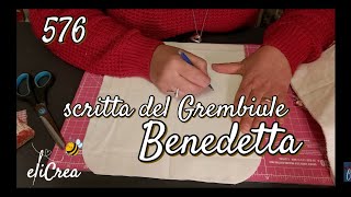 576 ❤️COME FARE LA SCRITTA del GREMBIULE BENEDETTA eliCrea [upl. by Kirsteni647]